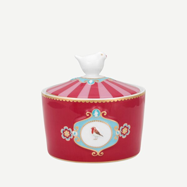 Pip Studio Love Birds Kırmızı Porselen Şekerlik