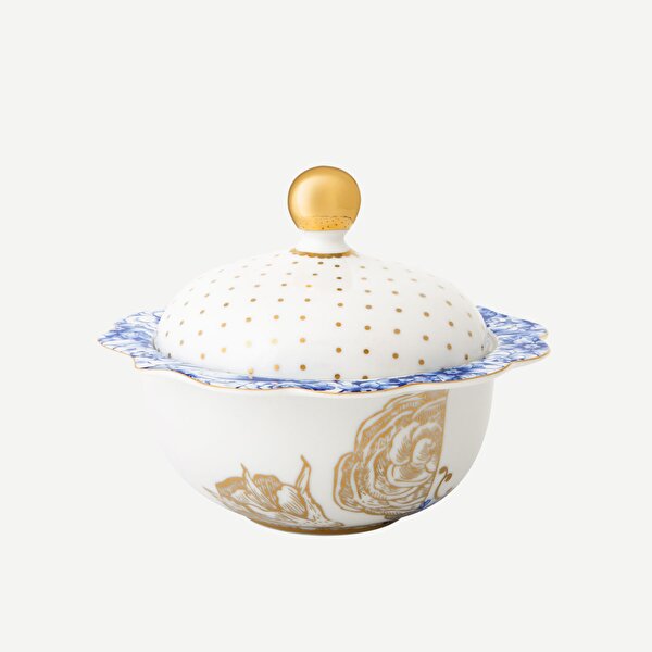 Pip Studio Royal White Mavi Beyaz Porselen Şekerlik