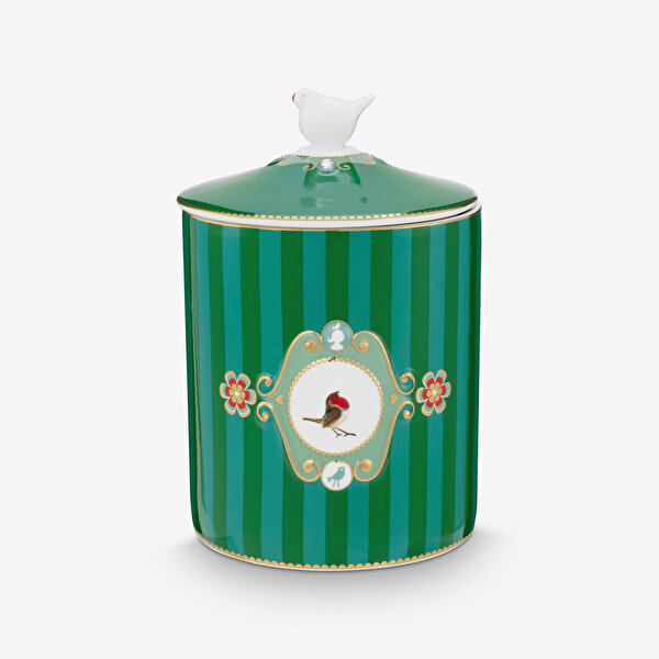 Pip Studio Love Birds Yeşil Porselen Saklama Kabı