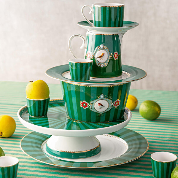 Pip Studio Love Birds Yeşil Porselen Yumurtalık-1