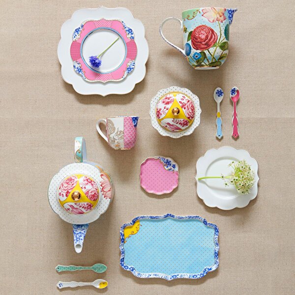 Pip Studio Royal Pembe Porselen Çay Tabağı-4