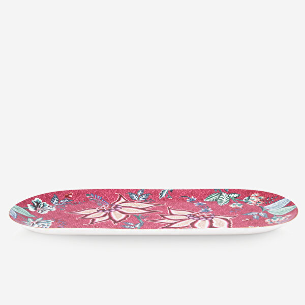 Pip Studio Flower Festival Kırmızı Porselen Servis Tabağı-1