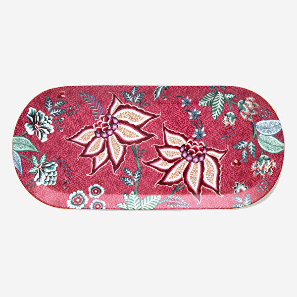 Pip Studio Flower Festival Kırmızı Porselen Servis Tabağı