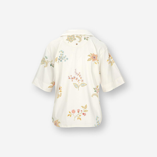 Pip Studio Flora Beyaz Viscose Bluz-2
