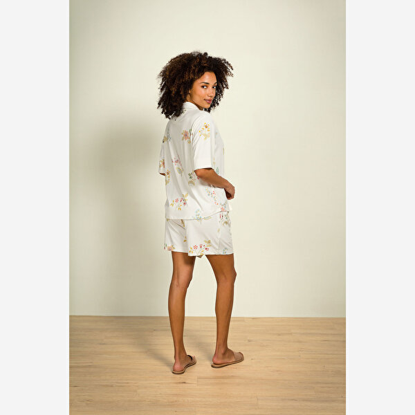 Pip Studio Flora Beyaz Viscose Bluz-4