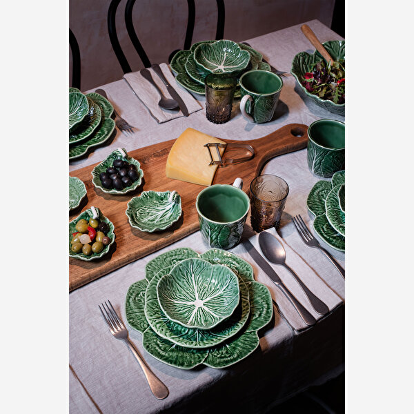 Bordallo Pinheiro Cabbage Yeşil Seramik Sütlük-2