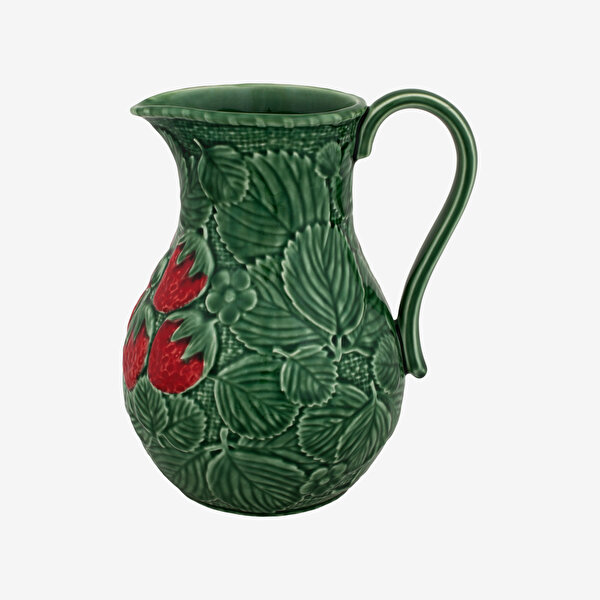 Bordallo Pinheiro Strawberries Yeşil Seramik Sürahi