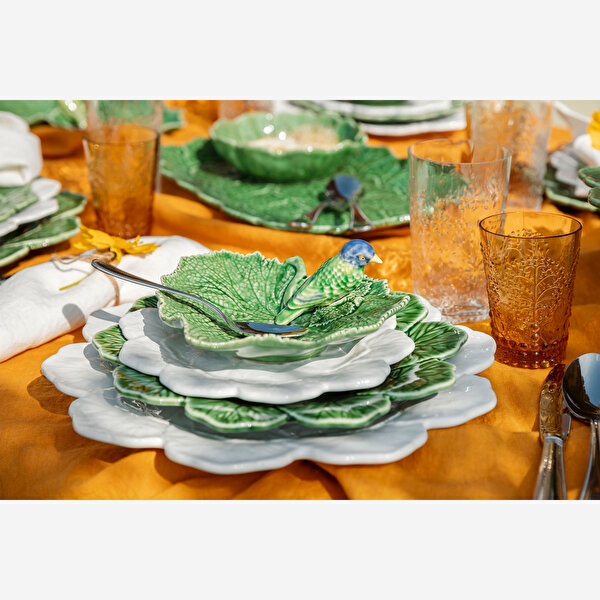 Bordallo Pinheiro Geranium Yeşil Seramik Servis Tabağı-1