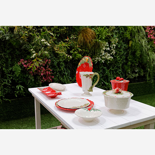 Bordallo Pinheiro Garland Beyaz Seramik Yemek Tabağı-2