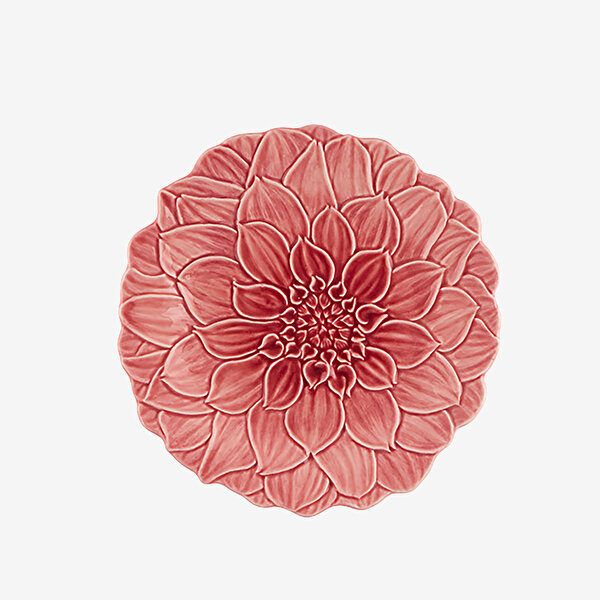 Bordallo Pinheiro Maria Flor Pembe Seramik Kahvaltı Tabağı