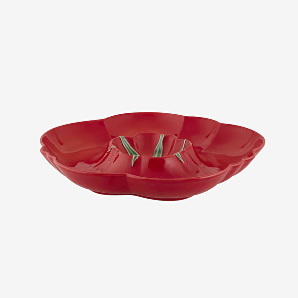 Bordallo Pinheiro Tomato Kırmızı Seramik Servis Tabağı