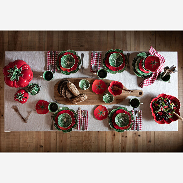 Bordallo Pinheiro Tomato Kırmızı Seramik Yemek Tabağı-2