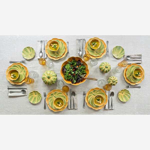 Bordallo Pinheiro Pumpkin Turuncu Seramik Yemek Tabağı-1