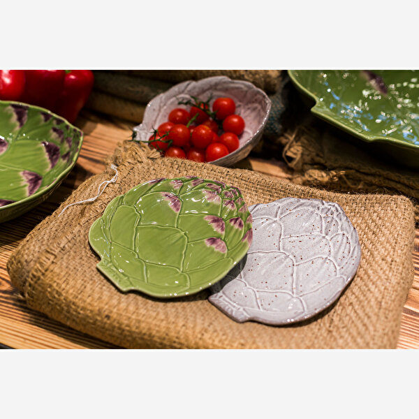 Bordallo Pinheiro Artichoke Yeşil Seramik Kahvaltı Tabağı-1