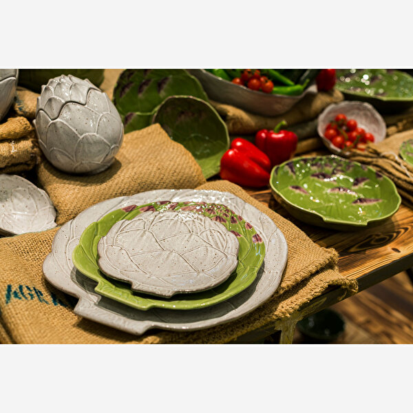 Bordallo Pinheiro Artichoke Yeşil Seramik Servis Kasesi-2