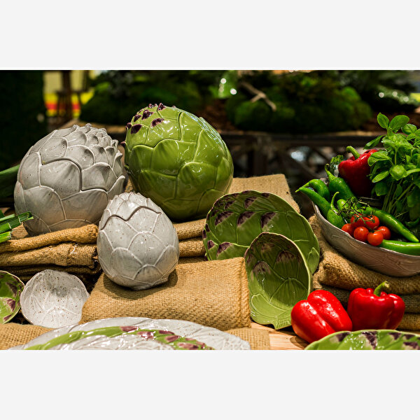Bordallo Pinheiro Artichoke Yeşil Seramik Saklama Kabı-1