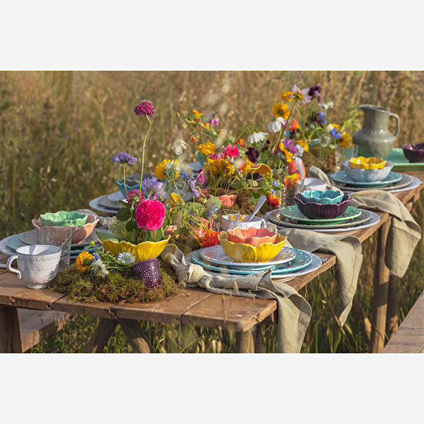 Bordallo Pinheiro Flora Gri Seramik Servis Kasesi-2