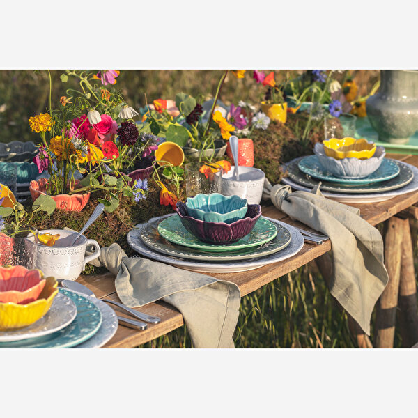 Bordallo Pinheiro Flora Mavi Seramik Servis Kasesi-2