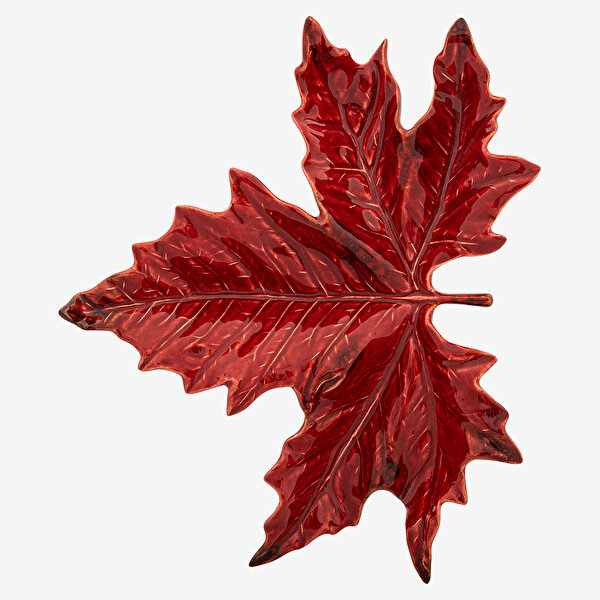 Bordallo Pinheiro Gudrun Kırmızı Seramik Servis Tabağı