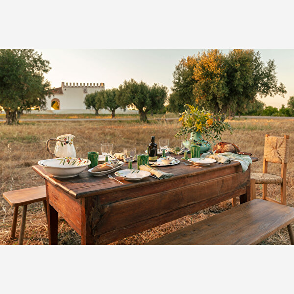 Bordallo Pinheiro Olival Beyaz Seramik Kahvaltı Tabağı-2