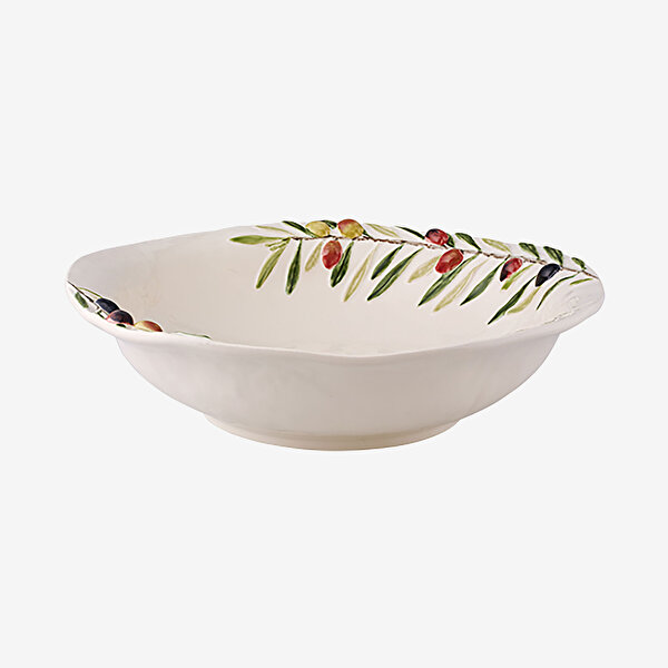 Bordallo Pinheiro Olival Beyaz Seramik Servis Kasesi