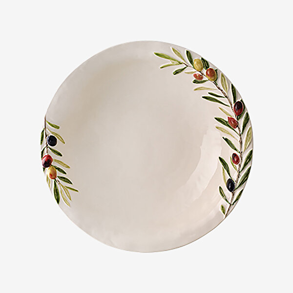 Bordallo Pinheiro Olival Beyaz Seramik Servis Kasesi-5