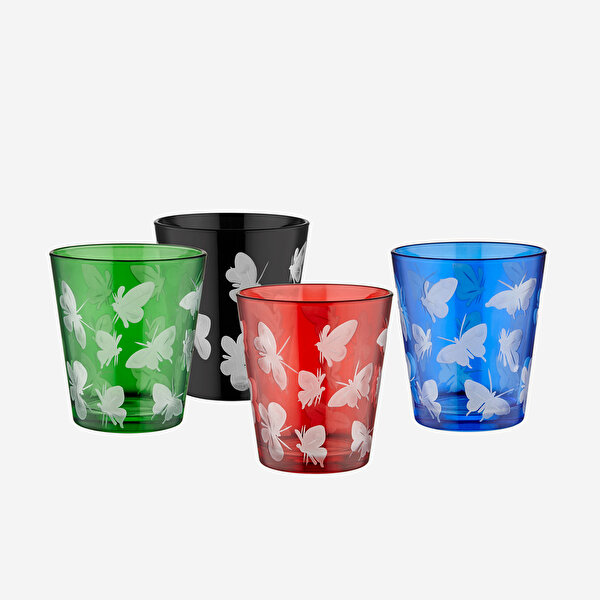Chiara Alessi Farfalla Kırmızı Cam Su Bardağı-1