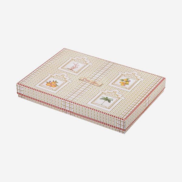 Chiara Alessi Bambu Beyaz Melamin Servis Tabağı-8