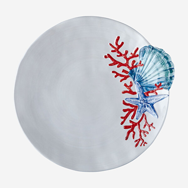 Chiara Alessi Bambu Beyaz Melamin Yemek Tabağı