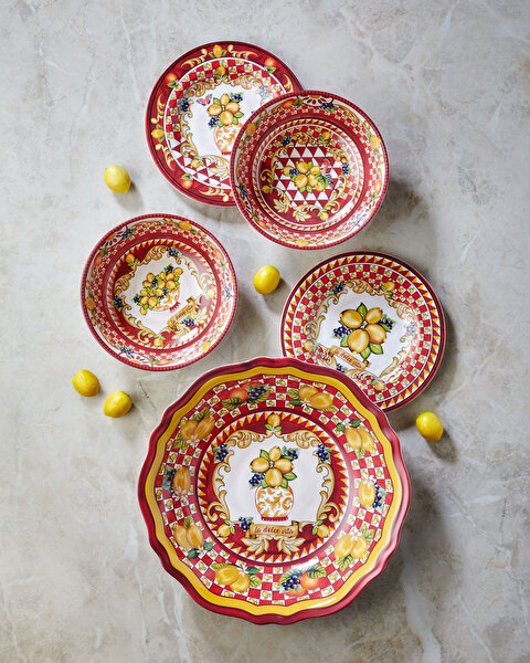 Chiara Alessi Capri Kırmızı Melamin Servis Kasesi-1