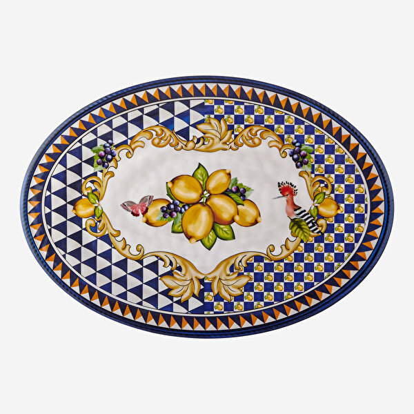 Chiara Alessi Capri Mavi Melamin Servis Tabağı