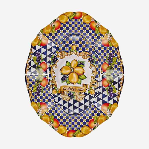 Chiara Alessi Capri Mavi Melamin Meze Tabağı-1