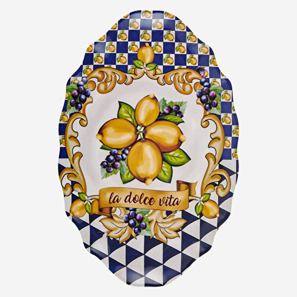 Chiara Alessi Capri Mavi Melamin Meze Tabağı-3