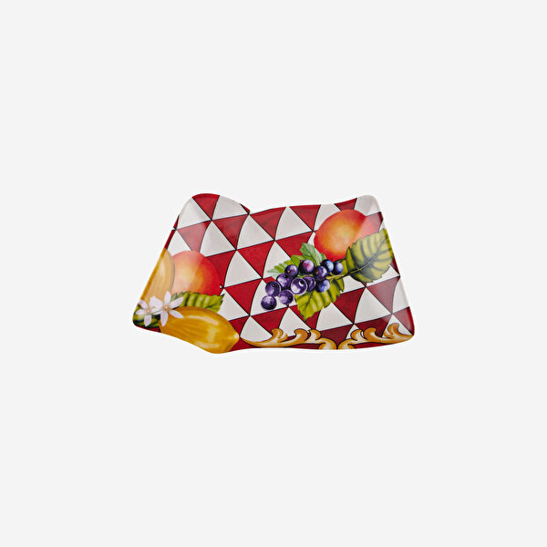 Chiara Alessi Capri Kırmızı Melamin Meze Tabağı-6