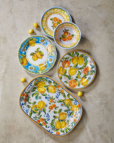 Chiara Alessi Capri Sarı Melamin Kahvaltı Tabağı-1