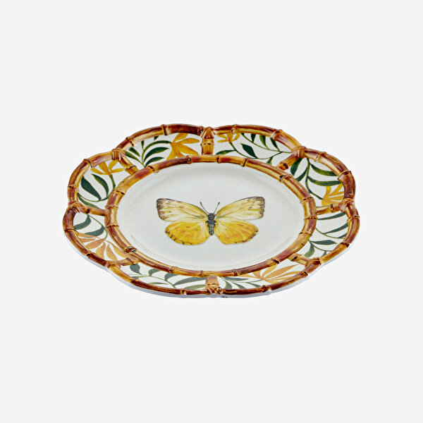 Chiara Alessi Bambu Turuncu Melamin Kahvaltı Tabağı-2