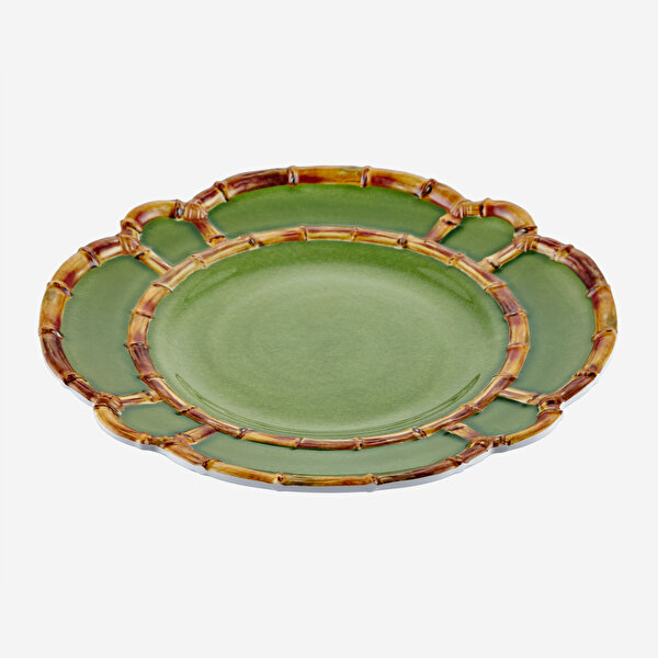 Chiara Alessi Bambu Yeşil Melamin Yemek Tabağı-3