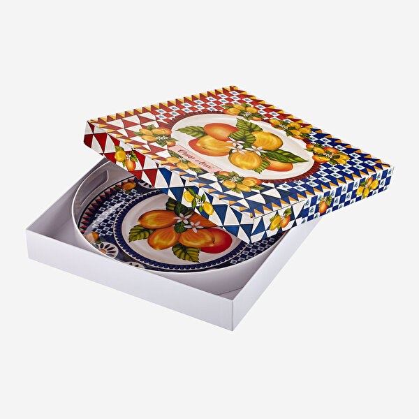 Chiara Alessi Portofino Mavi Melamin Tepsi-2