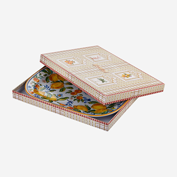 Chiara Alessi Capri Mavi Melamin Servis Tabağı-5