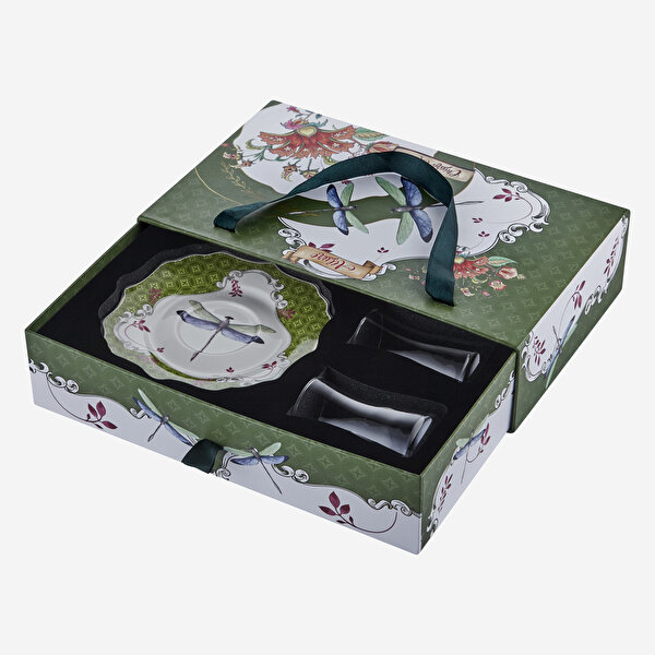 Chiara Alessi Allure Yeşil Porselen Çay Tabağı Seti