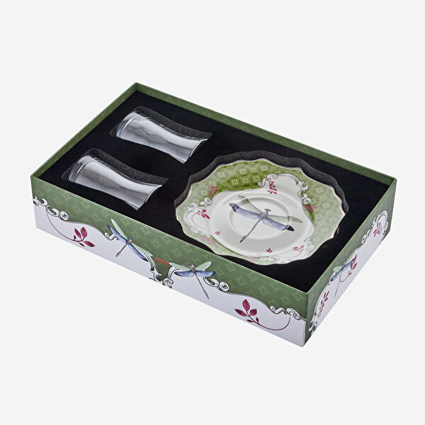 Chiara Alessi Allure Yeşil Porselen Çay Tabağı Seti-3