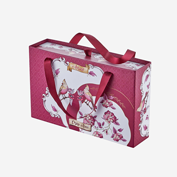 Chiara Alessi Allure Pembe Porselen Çay Tabağı Seti-2