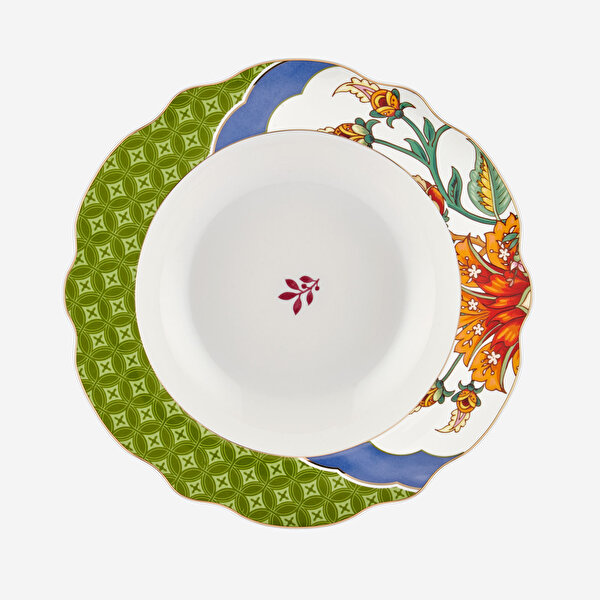 Chiara Alessi Allure Yeşil Porselen Çukur Tabak