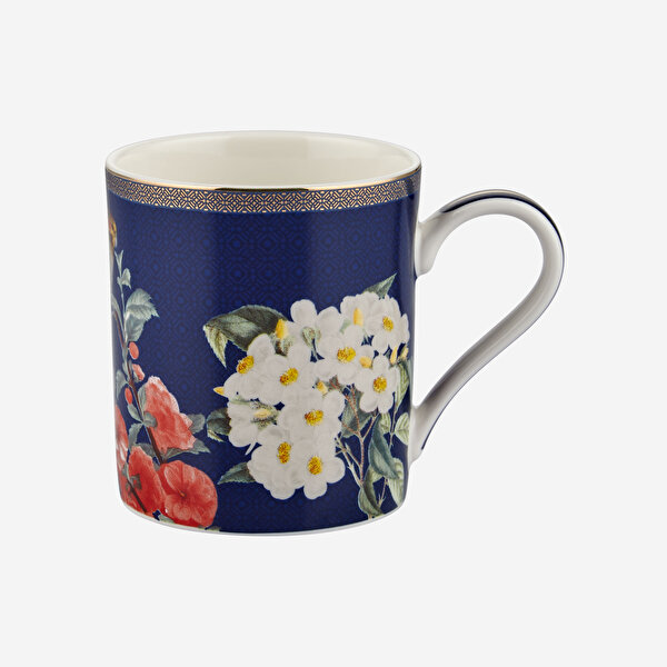 Chiara Alessi Butterfly Walley Lacivert Beyaz Porselen Kahve Fincan Seti-10