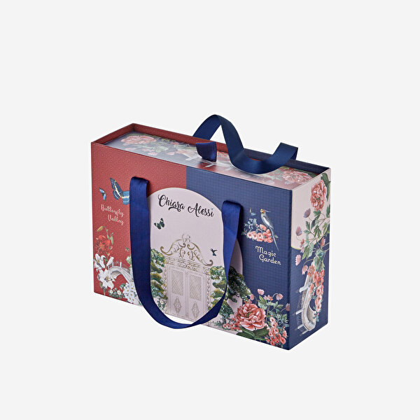 Chiara Alessi Butterfly Walley Lacivert Beyaz Porselen Kahve Fincan Seti-2