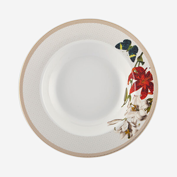 Chiara Alessi Magic Garden Beyaz Porselen Çukur Tabak