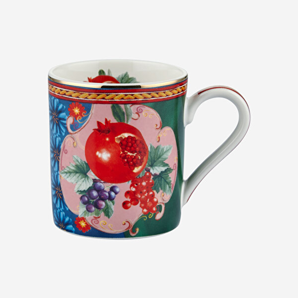 Chiara Alessi Capri Mavi Yeşil Porselen Kahve Fincan Seti-7