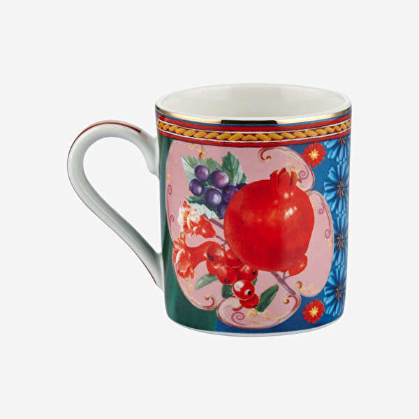 Chiara Alessi Capri Mavi Yeşil Porselen Kahve Fincan Seti-8