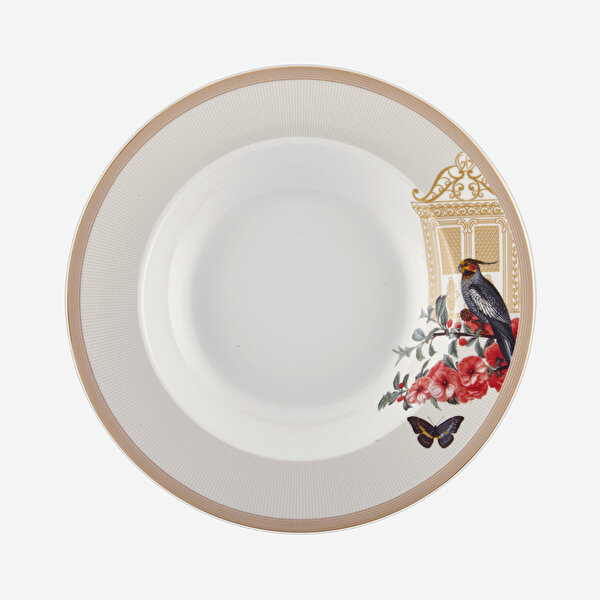 Chiara Alessi Magic Garden Beyaz Porselen Çukur Tabak