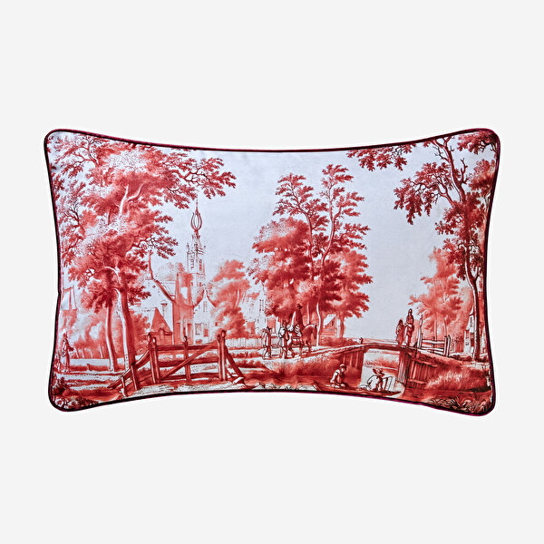 Chiara Alessi Romance Kırmızı Kadife Dekoratif Yastık